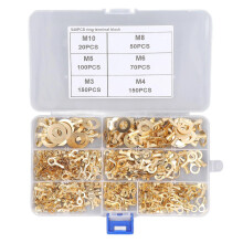 Brass Ring Connector Connector Wire O Shape M3 M4 M5 M6 M8 Gold for Cars-6853
