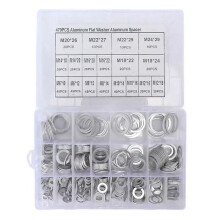 470pcs/set Aluminum Alloy Sealing Washer Round Flat Washer Assortment Kit for Car Batteries Washer Kits-6884