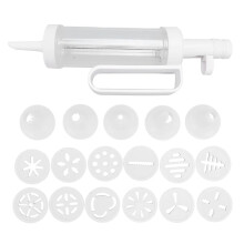 Biscuits Extruder Easy Operation Biscuits Press with 12 Discs 5 Nozzles for DIY-6472
