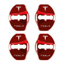 4pcs Car Door Lock Cover Car Emblems Car Case - Styling for Tesla Model 3 XY Model Auto Protective Accessories-13501