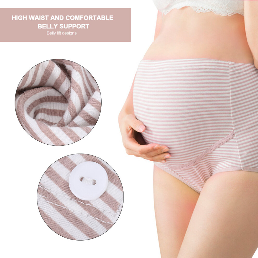 Pregnant Women High Waist Maternity Underwear Belly Lift Cotton Panties BriefsComplexion XXL