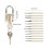 15pcs Lock Pick Set Key Extractor Locksmith Supplies Handle Tool with Transparent Lock 7