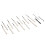 15pcs Lock Pick Set Key Extractor Locksmith Supplies Handle Tool with Transparent Lock 10