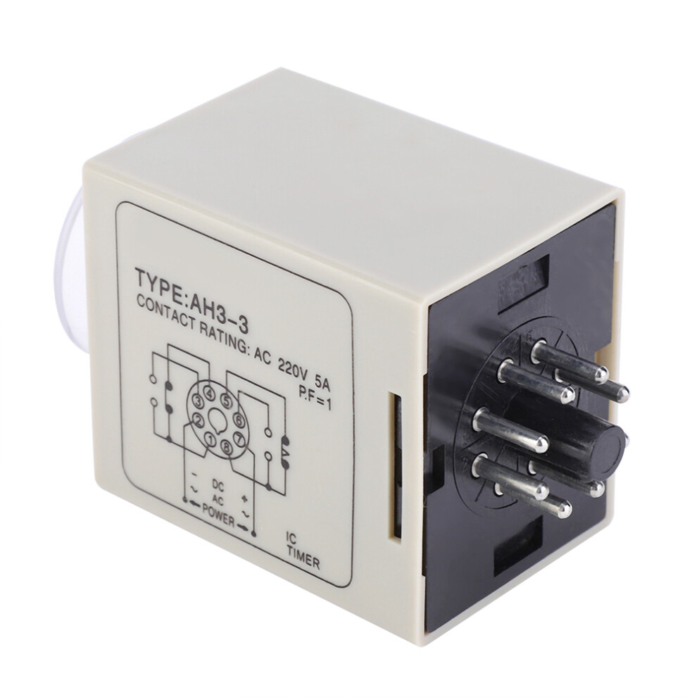 Ah3-3 Time Relay Adjustable Delay Timer Switch Ac For Automatic Control System 8421323851551