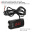 Multifunctional Motorcycle Voltmeter Waterproof Electronic Clock Gauge 2-in-1 LED MeterRed 7