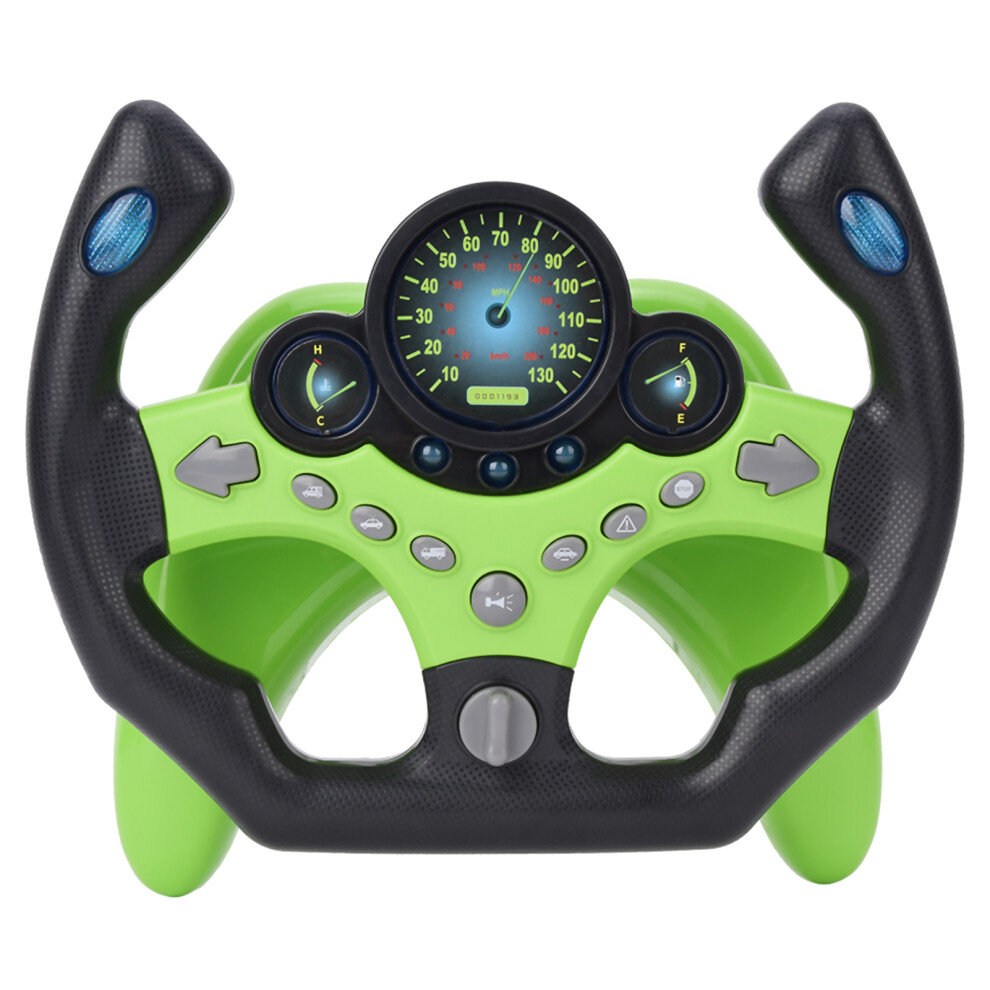 Child Kid Sound Simulation Steering Wheel Early Educational Intelligent Toygreen Light 7901323852167