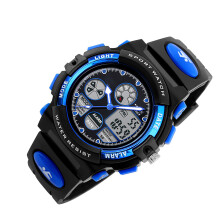 Kinder-Sportarmbanduhr 1163 mit PU-Armband wasserdicht LED & Wecker