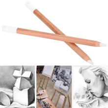 2Pcs White Charcoal Pencil Wood Professional Sketching Pen Stationery Art Painting Supplies