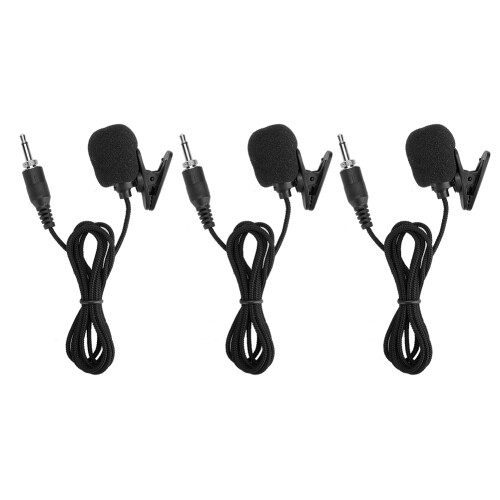 3PCS 04A Compact Professional Mini 3.5mm Screw Plug Microphone Wired Lapel Collar Clip Amplifier Mic 1