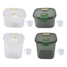Transparent Airtight Rice Container Rice Bucket Container Space Saver Organizer Heat Resistant With