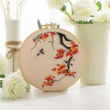 Chinese Style Embroidery Kit Hand Stitch Kit Cross Stitch Kit Hoop Embroidery Kit Handmade DIY Embroidery