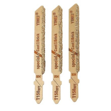 3pcs 3 inch T150RFF Carbide Grain 50Grit T-Shank Jigsaw Blades Tile Cutting Jig Saw Blade Power Tool