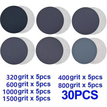 20pcs 3 Inch Sanding Discs Hook Loop Sanding Discs Grit 3000 /5000 /7000/10000 Round Sandpaper Disc