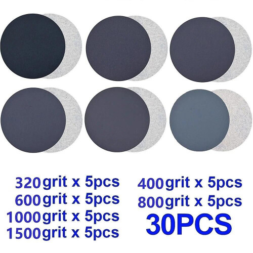 20pcs 3 Inch Sanding Discs Hook Loop Sanding Discs Grit 3000 /5000 /7000/10000 Round Sandpaper Disc