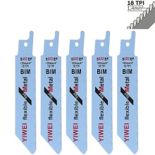 5pcs S522EF 100mm HCS Reciprocating Saw Blade for Wood Metal Plastic PVC Pipe Cutting Power Tool Accessories-9505