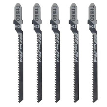 5pcs/set Jigsaw Saw Blades Reciprocating Saws 3" 75mm 12TPI HCS T-Shank Saw Blades T119BO Reciprocating