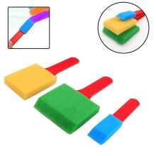 3pcs Sponge Foam Brush Oil Stains Polyurethane Art Craft Brush Set Child Painting Sponge Foam Brushes