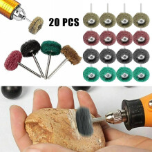 20pcs/set Mini Drill Abrasive Disc Nylon Polishing Brush Grinding Wheel 3mm Shank Abrasive Disc for