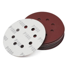 20pcs 5 Inch 125mm 8 Holes Round Sandpaper Sanding Discs Hook and Loop Adhesive Sandpaper 40-2000 Grits