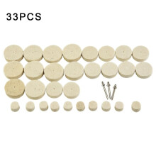 33pcs/set Polishing Disc Set 3.175mm Shank Polishing Disc Wool Wheels for Cleaning and Polishing Metal