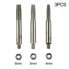 3pcs/set Diamond Coated Grinding Head Chainsaw Teeth Sharpening Grinding Head Burr Hand Chain Grinder