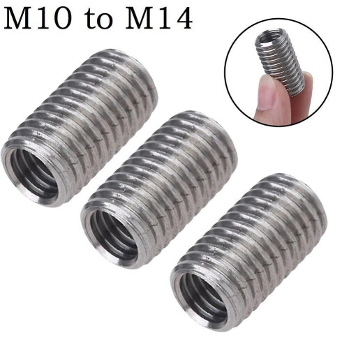 3pcs M10 to M14 Adapter Angle Grinder Polisher Thread Drill Bit Interface Converter for Angle Grinder
