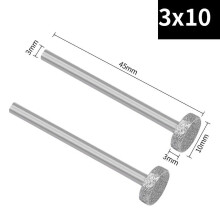 2pcs Shank 3mm Diamond Grinding Head Grinding and Grinding Cylindrical Shape For Jade Metal Cutting-14417
