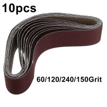 10pcs 60/120/150/240 Grit Sander Belts 40mm X 680mm Abrasive Sanding Belts for Wood Soft Metal Sander