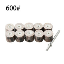 10pcs 12mm Sandpaper Polishing Bits Flap Wheel Sandpaper Grinding Disc Sanding Roller Pug-Wheel for