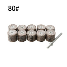 10pcs 12mm Sandpaper Polishing Bits Flap Wheel Sandpaper Grinding Disc Sanding Roller Pug-Wheel for