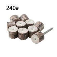 10pcs 12mm Sandpaper Polishing Bits Flap Wheel Sandpaper Grinding Disc Sanding Roller Pug-Wheel for