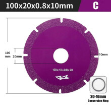 1pc 100/110mm Glass Cutting Disc Diamond Saw Blade for Marble Ceramic Tile Jade Grinding Polishing Cutting