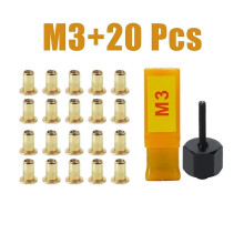 21pcs/set Riv Nut Tool Nuts Manual Riveter Installation Hand Rivet Nut Nut Tool with Stainless Steel
