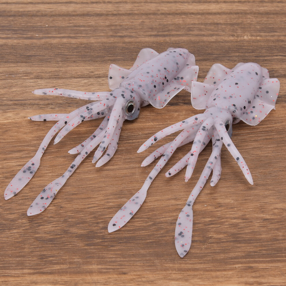 2Pcs Squid Shape Soft Bait Artificial Fish Lure Tackle for Sea Boat Fishing