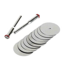 12pcs/set Cutter Carbon Steel Disc with Bar Saw Blade for Wood Plastic Laminate Cutting Aluminum Tool
