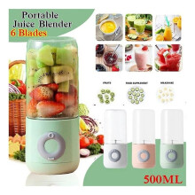 500ML 6 Cutter Mini Juicer USB Electric Blender Fruit and Vegetable Juicer Juicer-B-25917