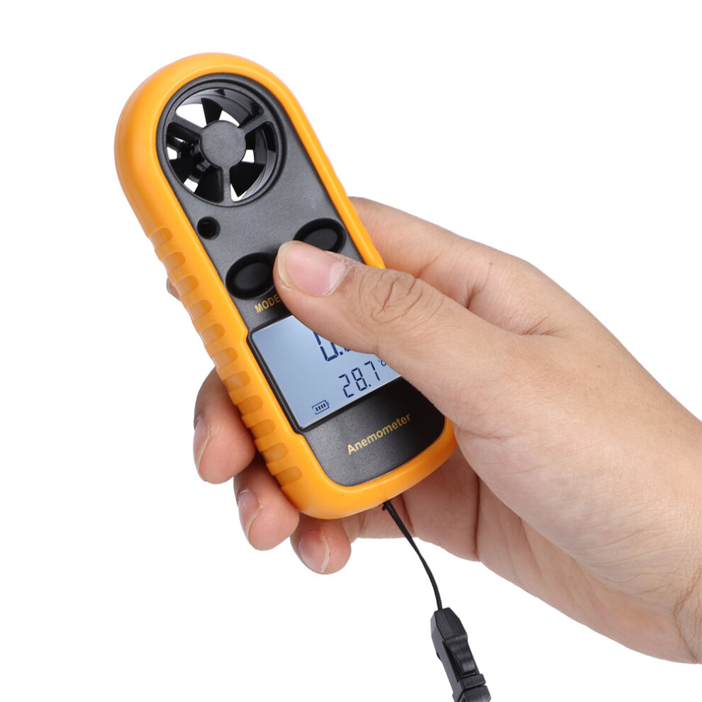 Mini Handheld Electronic Digital Anemometer Lcd Wind Speed Temperature Meter Tester 8481323863930
