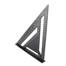 12-Zoll-Schwarz-Aluminiumrechtwinkelskala mit Winkelmesser, rostfreies Tischlerwerkzeug