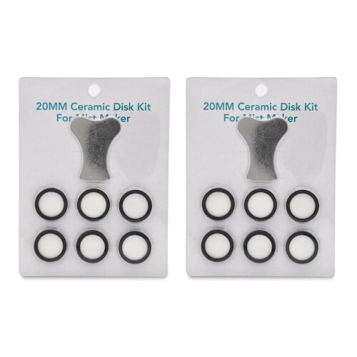 14pcs Mist Maker Maintenance Kit, Ceramic Ceramic Discs Replacement Key Parts Kits for Mist Machine-26859