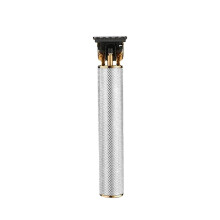 Hair Clipper USB Rechargeable Trimmers Professional Hair Finishing Machine Electric Beard Shaving Silver