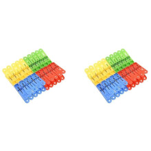 Plastic clothespin clips, clothes pins, 40 pcs. In different colors-27859