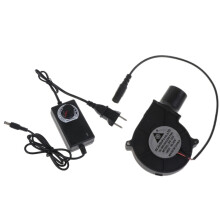 (EU) UK/EU Stecker BBQ Fan Luft Gebläse 12V Große Luftstrom 110V 220V ACPowered Fan Variable Speed Controller