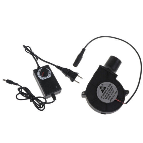 (EU) UK/EU Stecker BBQ Fan Luft Gebläse 12V Große Luftstrom 110V 220V ACPowered Fan Variable Speed Controller