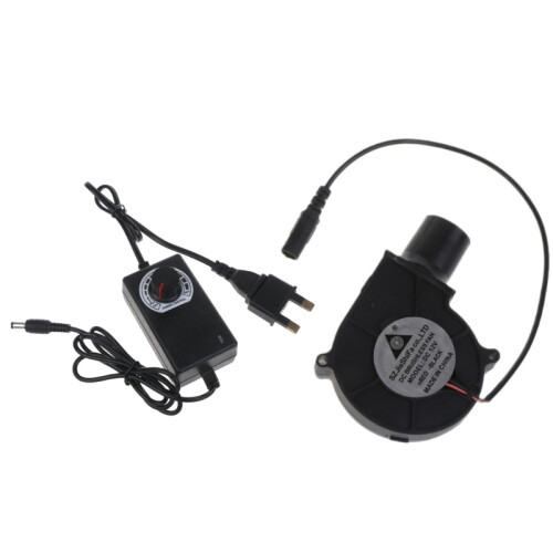 (UK)UK/EU Plug BBQ Fan Air Blower 12V Large Air Flow 110V 220V ACPowered Fan Variable Speed Controller