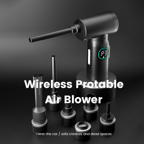 (Set A)2 in 1 Air Blower 7500mAH Compressed Air Duster Protable Vacuum Cleaner Cordless 3 Speed USB 1