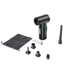 (Set A) 2-in-1-Luftgebläse, 7500 mAh, Druckluft-Staubwedel, tragbarer Staubsauger, kabellos, 3 Geschwindigkeiten,