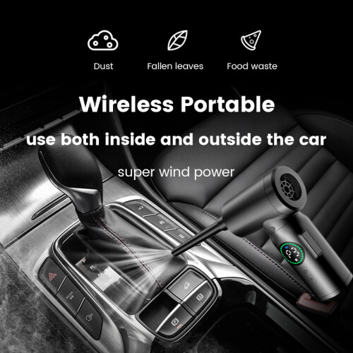 (Set A)2 in 1 Air Blower 7500mAH Compressed Air Duster Protable Vacuum Cleaner Cordless 3 Speed USB 2