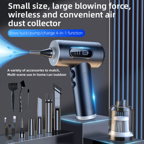 (Blas-Saug-Set) 50000 U/min Luftgebläse Duster Wireless Handheld Auto Staubsauger Portable Digital 1