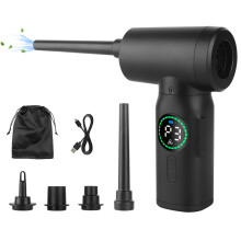 (100 W Plus -1) Druckluft-Staubtuch für Computer-Tastatur, PC, Auto, Reinigung, 51.000 U/min, USB-Aufladung,