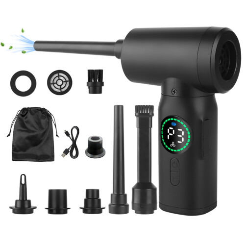 (100W Plus -2)Compressed Air Duster For Computer Keyboard PC Car Clean 51000 RPM USB Charging Portable